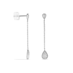 Histoire d'Or Boucles D'oreilles Pendantes Mariona Or Blanc Diamant* Boucles D'Oreilles|Boucles D'Oreilles Pendantes
