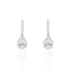 Histoire d'Or Boucles D'oreilles Pendantes Briony Argent Blanc Oxyde De Zirconium* Boucles D'Oreilles|Boucles D'Oreilles Fantaisie
