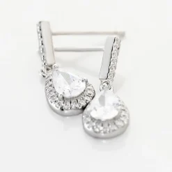 Histoire d'Or Boucles D'oreilles Pendantes Briony Argent Blanc Oxyde De Zirconium* Boucles D'Oreilles|Boucles D'Oreilles Fantaisie