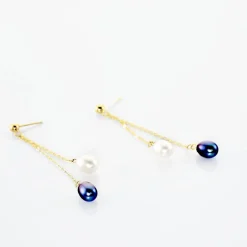 Histoire d'Or Boucles D'oreilles Pendantes Or Jaune Brayann Perles De Culture* Boucles D'Oreilles|Boucles D'Oreilles Pendantes