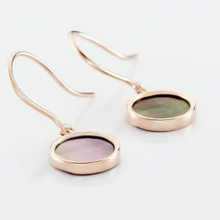 Histoire d'Or Boucles D'oreilles Pendantes Joana Or Rose Nacre