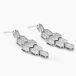 Histoire d'Or Boucles D'oreilles Pendantes Versailles Argent Blanc Oxyde Zirconium* Boucles D'Oreilles|Boucles D'Oreilles Pendantes