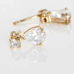 Histoire d'Or Boucles D'oreilles Pendantes Naellya Plaqué Or Oxyde De Zirconium