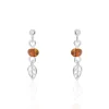 Sale Histoire d'Or Boucles D'oreilles Pendantes Nolana Argent Blanc Ambre
