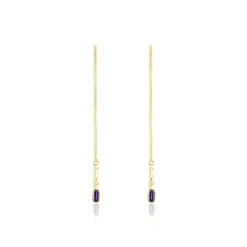 Histoire d'Or Boucles D'oreilles Pendantes Iris Or Jaune Améthyste Topaze* Boucles D'Oreilles|Boucles D'Oreilles Pendantes