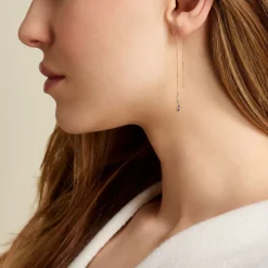 Histoire d'Or Boucles D'oreilles Pendantes Iris Or Jaune Améthyste Topaze* Boucles D'Oreilles|Boucles D'Oreilles Pendantes