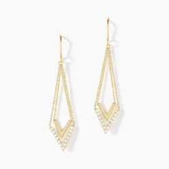 Histoire d'Or Boucles D'oreilles Pendantes Daina Or Jaune Oxyde De Zirconium* Boucles D'Oreilles|Boucles D'Oreilles Pendantes