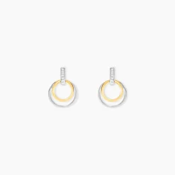 Histoire d'Or Boucles D'oreilles Pendantes Or Bicolore Eloisia Diamants* Boucles D'Oreilles|Boucles D'Oreilles Pendantes