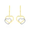 New Histoire d'Or Boucles D'oreilles Pendantes Hedley Or Bicolore