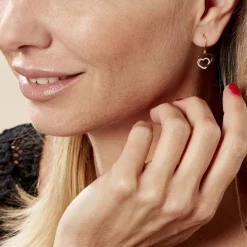 New Histoire d'Or Boucles D'oreilles Pendantes Hedley Or Bicolore