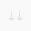 Online Histoire d'Or Boucles D'oreilles Pendantes Oxyde Rond Or Jaune Oxyde De Zirconium