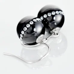 Clearance Histoire d'Or Boucles D'oreilles Pendantes Nina Cera Argent  Strass Et Céramique