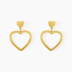 Histoire d'Or Boucles D'oreilles Pendantes Tassy Acier Jaune* Boucles D'Oreilles|Boucles D'Oreilles Fantaisie