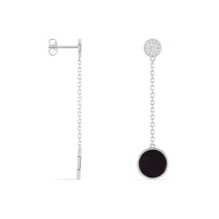 Histoire d'Or Boucles D'oreilles Pendantes Adonya Argent Céramique Et Oxyde* Boucles D'Oreilles|Boucles D'Oreilles Fantaisie