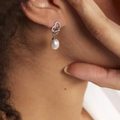 Histoire d'Or Boucles D'oreilles Pendantes Rosella Argent  Perle De Culture Et Oxyde* Boucles D'Oreilles|Boucles D'Oreilles Fantaisie