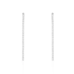 New Histoire d'Or Boucles D'oreilles Pendantes Lou-anne De Zirconium argent blanc oxyde