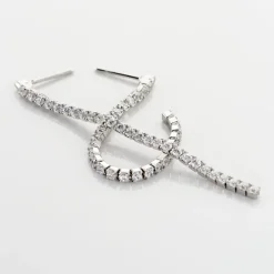 New Histoire d'Or Boucles D'oreilles Pendantes Lou-anne De Zirconium argent blanc oxyde