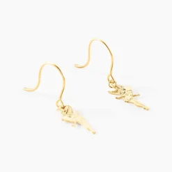 Best Histoire d'Or Boucles D'oreilles Pendantes Fee Or Jaune