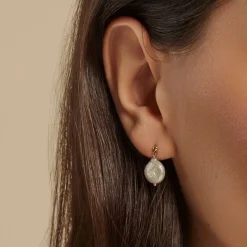 Histoire d'Or Boucles D'oreilles Pendantes Baroka Or Jaune Perle De Culture* Boucles D'Oreilles|Boucles D'Oreilles Pendantes