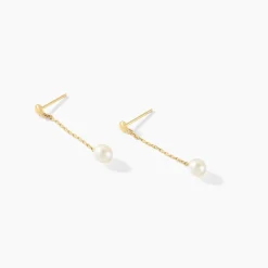 Histoire d'Or Boucles D'oreilles Pendantes Adriette Or Jaune Perle De Culture* Boucles D'Oreilles|Boucles D'Oreilles Pendantes