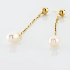 Histoire d'Or Boucles D'oreilles Pendantes Adriette Or Jaune Perle De Culture* Boucles D'Oreilles|Boucles D'Oreilles Pendantes