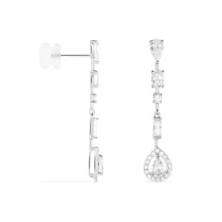 Histoire d'Or Boucles D'oreilles Pendantes Candia Or Blanc Oxyde De Zirconium* Boucles D'Oreilles|Boucles D'Oreilles Pendantes
