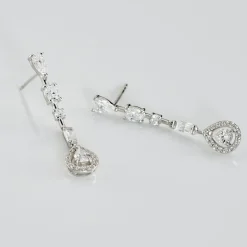 Histoire d'Or Boucles D'oreilles Pendantes Candia Or Blanc Oxyde De Zirconium* Boucles D'Oreilles|Boucles D'Oreilles Pendantes