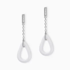 Histoire d'Or Boucles D'oreilles Pendantes Peer Argent Blanc Oxyde De Zirconium* Boucles D'Oreilles|Boucles D'Oreilles Fantaisie