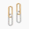 Histoire d'Or Boucles D'oreilles Pendantes Graphic Lines Or Jaune Oxyde De Zirconium* Boucles D'Oreilles|Boucles D'Oreilles Pendantes