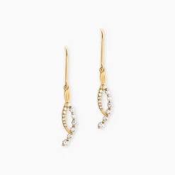 Histoire d'Or Boucles D'Oreilles Pendantes Klavdija Or Jaune Oxyde De Zirconium* Boucles D'Oreilles|Boucles D'Oreilles Pendantes