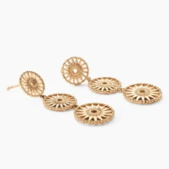 Histoire d'Or Boucles D'oreilles Pendantes Rosae Plaque Or Jaune* Boucles D'Oreilles|Boucles D'Oreilles Pendantes