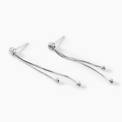Histoire d'Or Boucles D'oreilles Pendantes Yuzu Argent Blanc