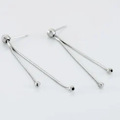 Histoire d'Or Boucles D'oreilles Pendantes Yuzu Argent Blanc