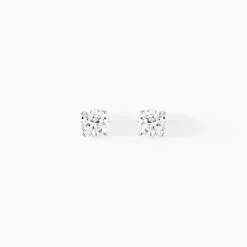 Histoire d'Or Boucles D'oreilles Puces 4 Griffes Or Blanc Diamant Synthetique* Boucles D'Oreilles|Clous D'Oreilles