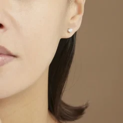 Histoire d'Or Boucles D'oreilles Puces 4 Griffes Or Blanc Diamant Synthetique* Boucles D'Oreilles|Clous D'Oreilles