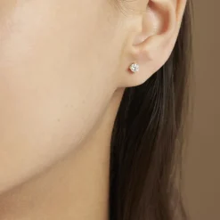 Histoire d'Or Boucles D'oreilles Puces 4 Griffes Or Jaune Diamant Synthetique* Boucles D'Oreilles|Clous D'Oreilles