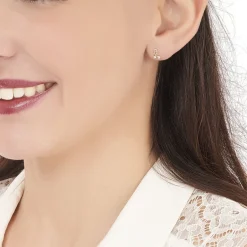 Histoire d'Or Boucles D'oreilles Puces Alvina Ruban Or Jaune Oxyde De Zirconium* Boucles D'Oreilles|Clous D'Oreilles