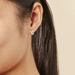 New Histoire d'Or Boucles D'oreilles Puces Argent Blanc Tania Oxydes De Zirconium argent blanc oxyde violet