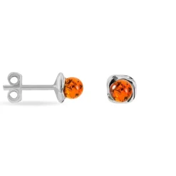 Histoire d'Or Boucles D'oreilles Puces Argent Blanc Joude Ambre* Boucles D'Oreilles|Boucles D'Oreilles Fantaisie