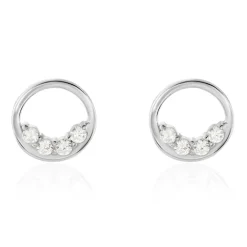 Histoire d'Or Boucles D'oreilles Puces Argent Blanc Vivence Oxydes De Zirconium* Boucles D'Oreilles|Boucles D'Oreilles Fantaisie
