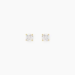 Outlet Histoire d'Or Boucles D'oreilles Puces Aphrodite or jaune diamant