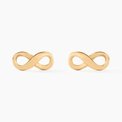 New Histoire d'Or Boucles D'oreilles Puces Ajna Plaqué Or Jaune