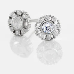 Histoire d'Or Boucles D'oreilles Puces Argent Blanc Gwenegan Oxydes De Zirconium* Boucles D'Oreilles|Boucles D'Oreilles Fantaisie