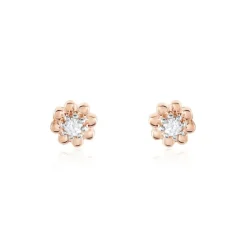 Outlet Histoire d'Or Boucles D'oreilles Puces Argent Rose Donella Oxyde De Zirconium