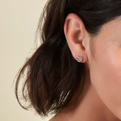 Histoire d'Or Boucles D'oreilles Puces Amerigo Argent Blanc* Boucles D'Oreilles|Boucles D'Oreilles Fantaisie