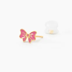 Outlet Histoire d'Or Boucles D'oreilles Puces Amelie Noeud Or Jaune