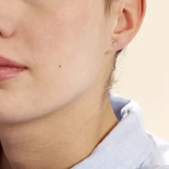 Clearance Histoire d'Or Boucles D'oreilles Puces Anne-maudae Coeurs Or Jaune