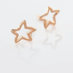 Hot Histoire d'Or Boucles D'oreilles Puces Alphonsine Etoile De Mer or rose