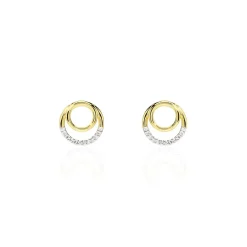 Histoire d'Or Boucles D'oreilles Puces Atlanta Or Jaune Diamant