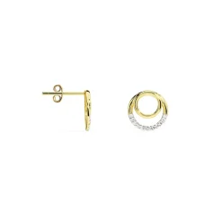 Histoire d'Or Boucles D'oreilles Puces Atlanta Or Jaune Diamant
